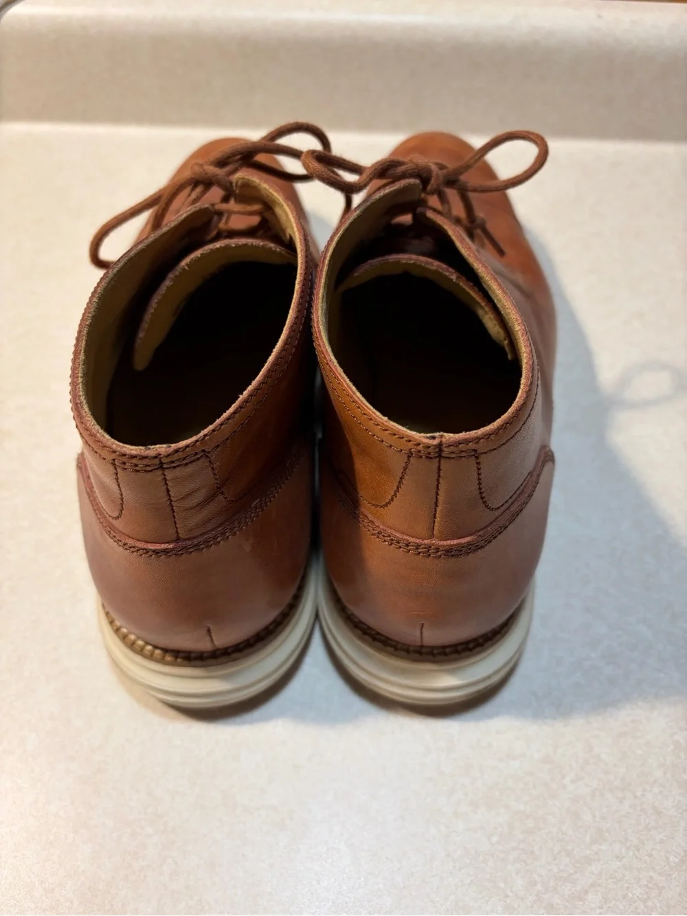 Cole Haan Classic Brown Leather Lace-Up Boots
